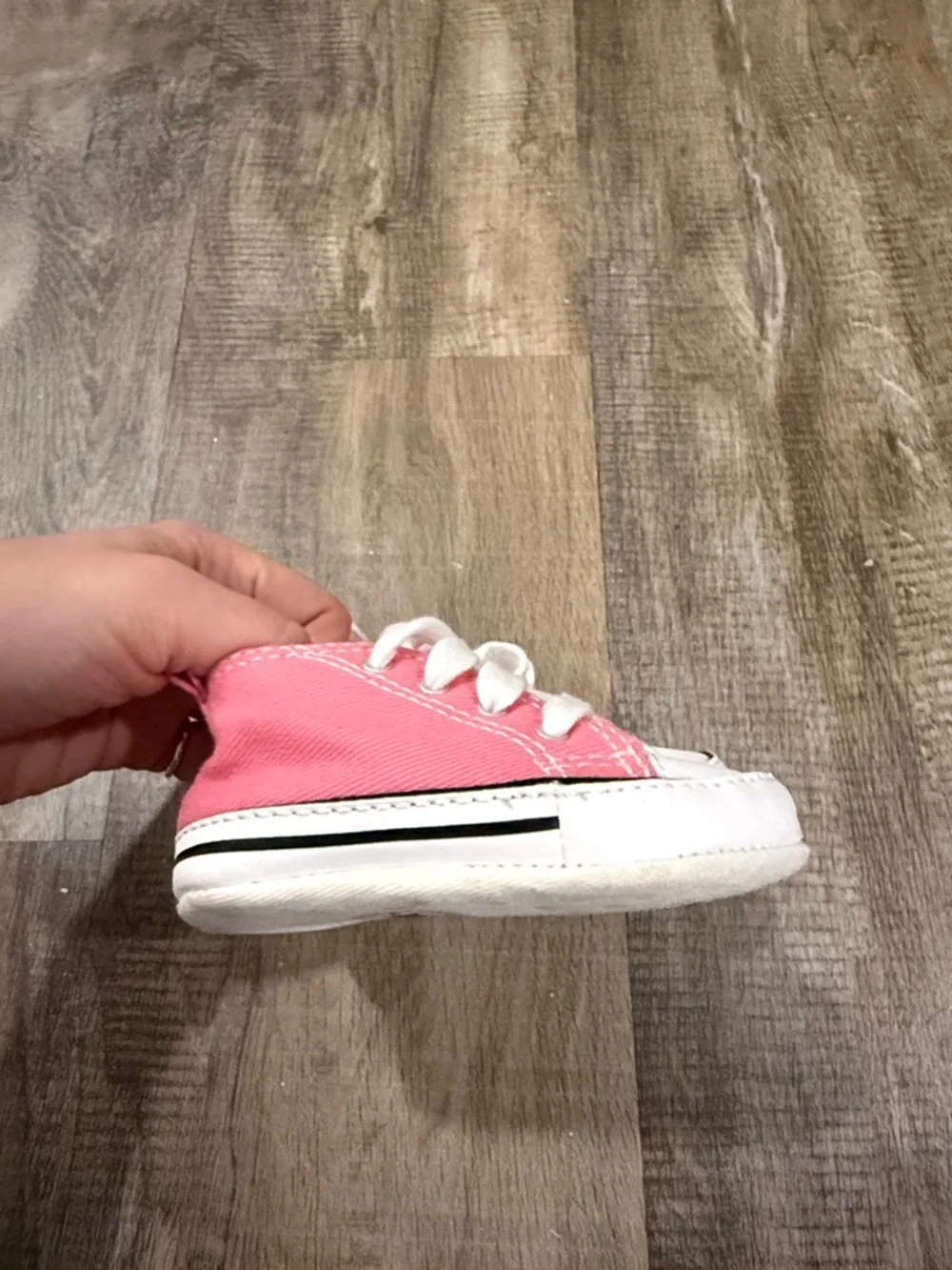 Converse Pink Canvas Kids' Lace-Up Sneakers